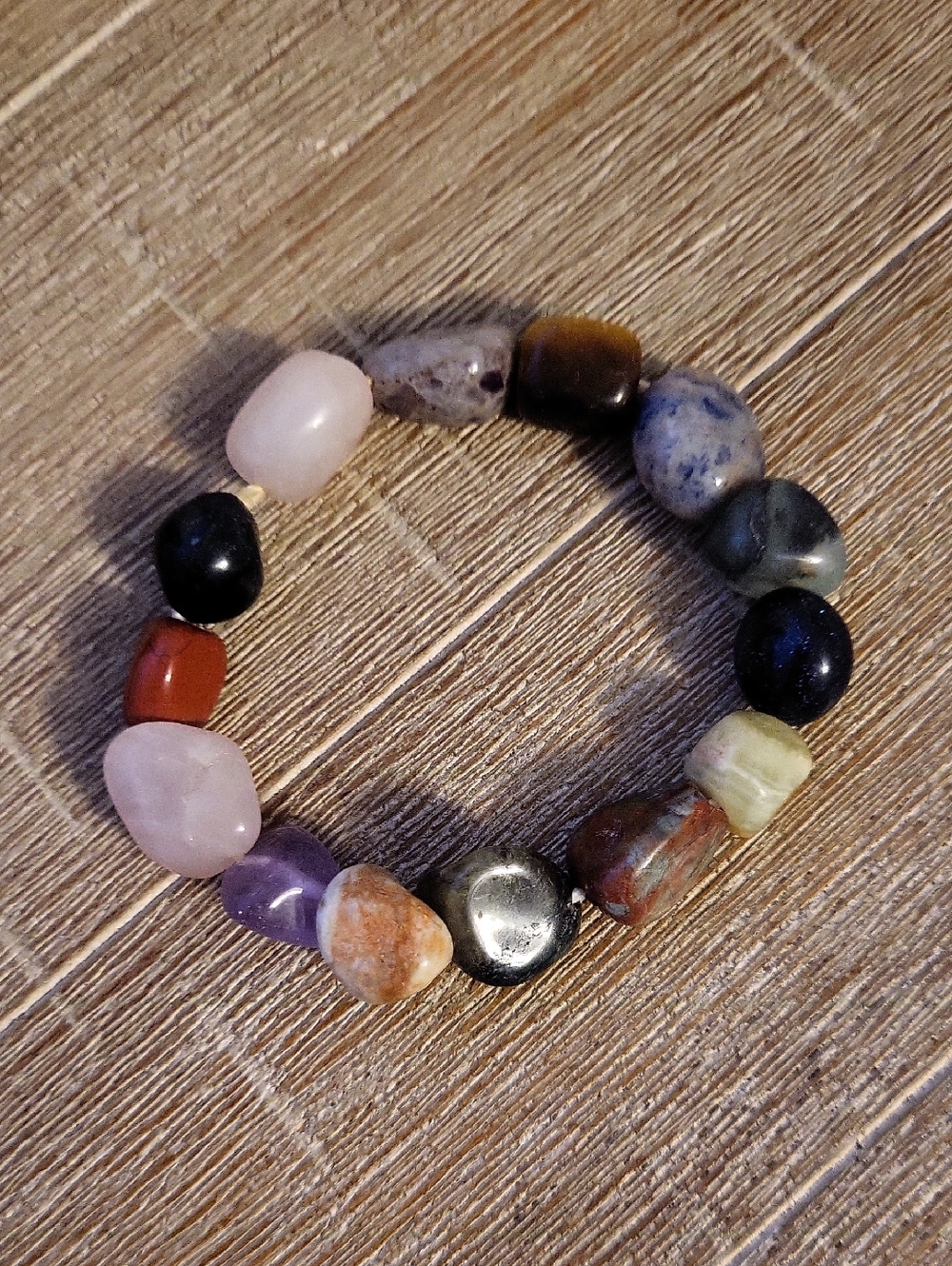Multi Stone Gemstone Stretch Bracelet